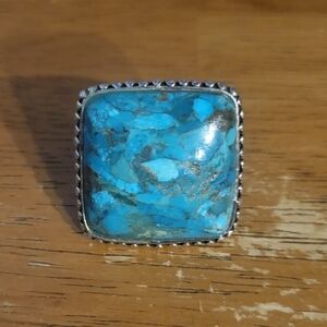 Statement Ring Thailand FD Turquoise Sterling Silver 925